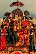 Raja Ravi Varma Asthasiddi oil on canvas